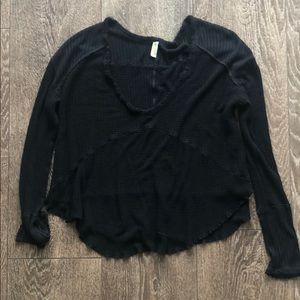 Free people waffle knit shirt S